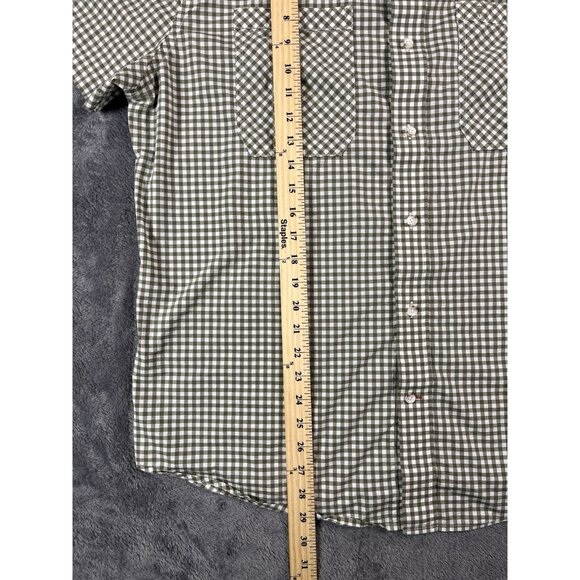 Tom Beckbe Mens XXL Green Plaid Button Down Shirt Short Sleeve Outdoor Hiking - Picture 6 of 6